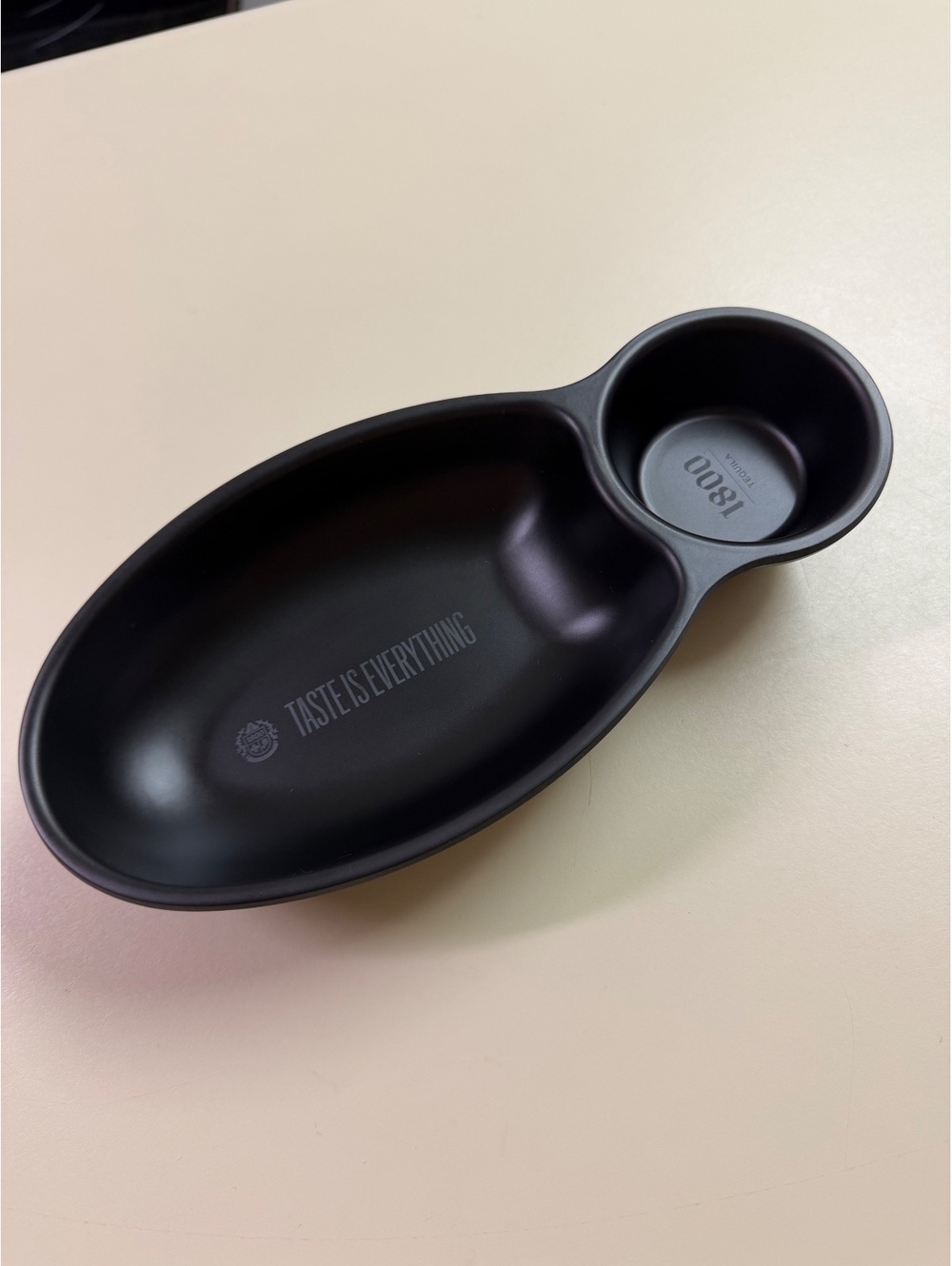 1800 Tequila Black Serving Tray with Shot Glass Holder